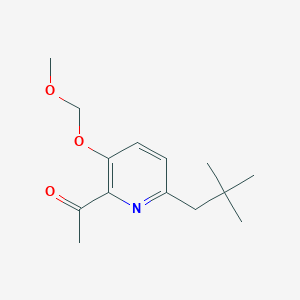 molecular formula C14H21NO3 B8327282 1-(3-(Methoxymethoxy)-6-neopentylpyridin-2-yl)ethanone 