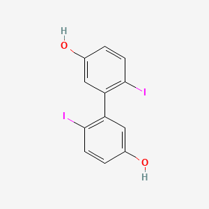 molecular formula C12H8I2O2 B8327296 5,5'-Dihydroxy-2,2'-diiodobiphenyl CAS No. 19179-37-4
