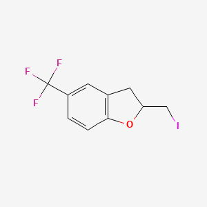 molecular formula C10H8F3IO B8327310 2-(Iodomethyl)-5-(trifluoromethyl)-2,3-dihydro-1-benzofuran 