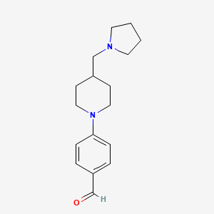 molecular formula C17H24N2O B8327320 4-(4-Pyrrolidin-1-ylmethyl-pieridin-1-yl)-benzaldehyde 