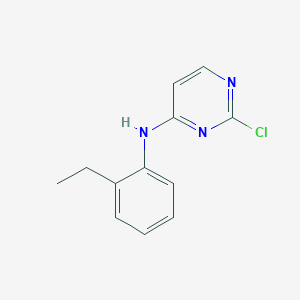 molecular formula C12H12ClN3 B8327324 2-Chloro-4-(2-ethylanilino)pyrimidine 