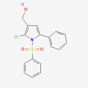 [2-Chloro-5-phenyl-1-(phenylsulfonyl)-1H-pyrrol-3-yl]methanol