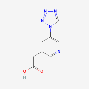 molecular formula C8H7N5O2 B8327366 [5-(1H-Tetrazol-1-yl)pyridin-3-yl]acetic acid 