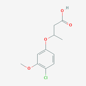 molecular formula C11H13ClO4 B8327369 3-(4-Chloro-3-methoxyphenoxy)butyric acid 