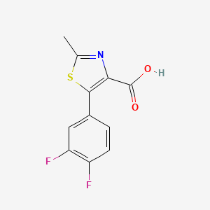 molecular formula C11H7F2NO2S B8327375 5-(3,4-Difluoro-phenyl)-2-methyl-thiazole-4-carboxylic acid 