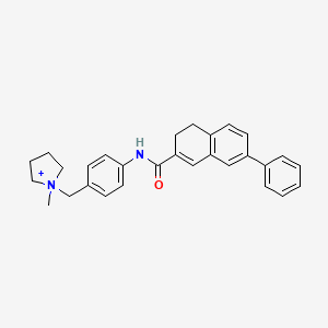 N-[4-[(1-methylpyrrolidin-1-ium-1-yl)methyl]phenyl]-7-phenyl-3,4-dihydronaphthalene-2-carboxamide