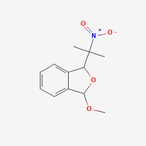 molecular formula C12H15NO4 B8327422 1-Methoxy-3-(1-methyl-1-nitroethyl)-1,3dihydroisobenzofuran 