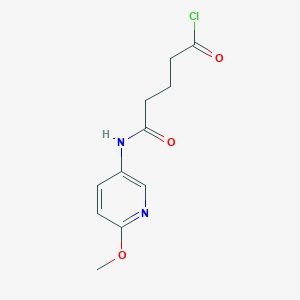 molecular formula C11H13ClN2O3 B8327457 4-(6-Methoxy-pyridin-3-ylcarbamoyl)-butyryl chloride 