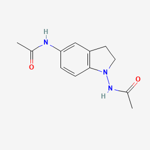 molecular formula C12H15N3O2 B8327555 1,5-Diacetamino-indoline 