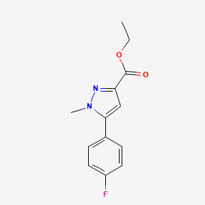 molecular formula C13H13FN2O2 B8327593 Ethyl 5-(4-fluorophenyl)-1-methyl-1h-pyrazole-3-carboxylate 