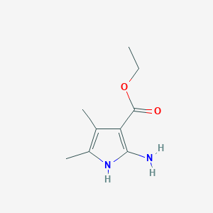 molecular formula C9H14N2O2 B8327604 2-Amino-4,5-dimethyl-1H-pyrrole-3-carboxylic acid ethyl ester 