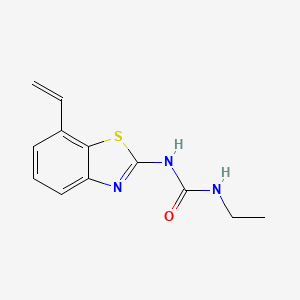 molecular formula C12H13N3OS B8327621 1-(7-Vinyl-2-benzothiazolyl)-3-ethylurea 