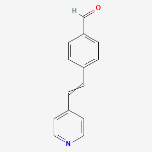 molecular formula C14H11NO B8327656 4-(2-(4-Formylphenyl)-ethenyl)-pyridine 