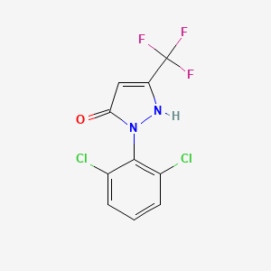 molecular formula C10H5Cl2F3N2O B8327690 1-(2,6-dichlorophenyl)-3-trifluoromethyl-1H-pyrazol-5-ol 