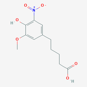 5-(4-Hydroxy-3-methoxy-5-nitrophenyl)pentanoic acid