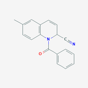 molecular formula C18H14N2O B8327785 1-Benzoyl-6-methyl-1,2-dihydro-2-quinolinecarbonitrile 