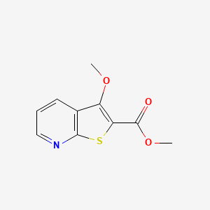 molecular formula C10H9NO3S B8327815 3-Methoxy-2-methoxycarbonylthieno[2,3-b]pyridine 