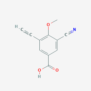 molecular formula C11H7NO3 B8327838 3-Cyano-5-ethynyl-4-methoxybenzoic acid 