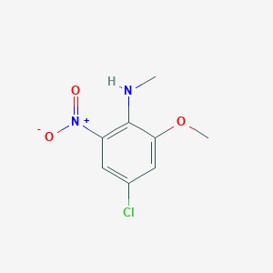 molecular formula C8H9ClN2O3 B8327869 Benzenamine, 4-chloro-2-methoxy-N-methyl-6-nitro- CAS No. 859877-50-2