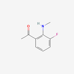 molecular formula C9H10FNO B8327880 3'-Fluoro-2'-(methylamino)acetophenone 
