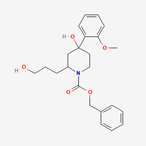 Benzyl 4-hydroxy-2-(3-hydroxypropyl)-4-(2-methoxyphenyl)piperidine-1-carboxylate