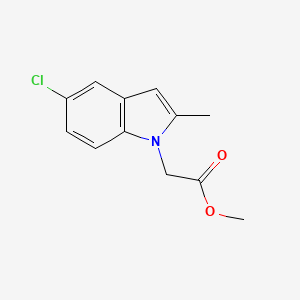 molecular formula C12H12ClNO2 B8327916 (5-Chloro-2-methylindol-1-yl)acetic acid methyl ester 