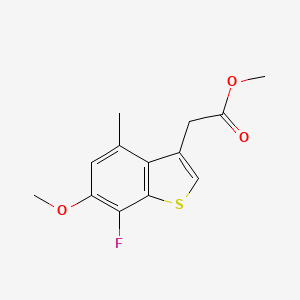 molecular formula C13H13FO3S B8327931 Methyl(7-fluoro-6-methoxy-4-methyl-1-benzothiophen-3-yl)acetate 