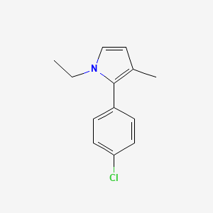 molecular formula C13H14ClN B8327939 2-(4-chlorophenyl)-1-ethyl-3-methyl-1H-pyrrole 