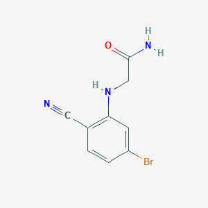 molecular formula C9H8BrN3O B8327996 2-(5-Bromo-2-cyano-phenylamino)acetamide 