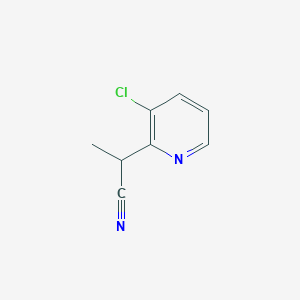 molecular formula C8H7ClN2 B8328001 2-(3-Chloropyridin-2-yl)propanenitrile 