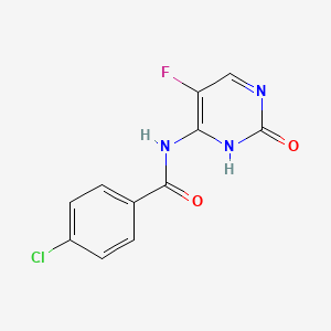 4-chloro-N-(5-fluoro-2-oxo-1H-pyrimidin-6-yl)benzamide