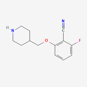 2-Fluoro-6-(piperidin-4-ylmethoxy)benzonitrile