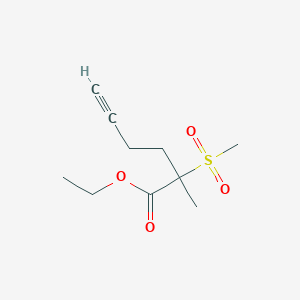 Ethyl 2-methyl-2-(methylsulfonyl)hex-5-ynoate