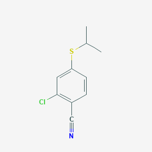 molecular formula C10H10ClNS B8328077 2-Chloro-4-(isopropylthio)benzonitrile 
