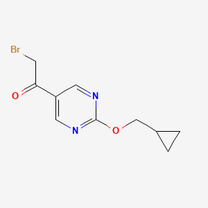 molecular formula C10H11BrN2O2 B8328088 2-Bromo-1-(2-cyclopropylmethoxypyrimidin-5-yl)ethanone 
