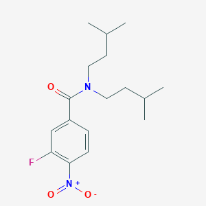 molecular formula C17H25FN2O3 B8328103 3-fluoro-N,N-bis(3-methylbutyl)-4-nitrobenzamide 