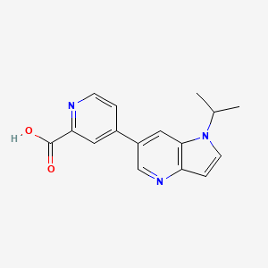 molecular formula C16H15N3O2 B8328115 4-(1-isopropyl-1H-pyrrolo[3,2-b]pyridin-6-yl)picolinic acid 