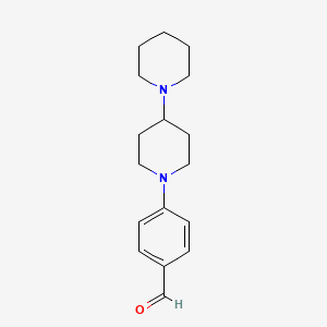 molecular formula C17H24N2O B8328145 4-{1,4'}Bipiperidinyl-1'-yl-benzaldehyde 