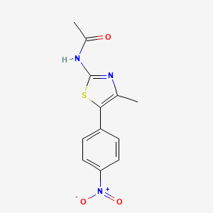 molecular formula C12H11N3O3S B8328168 N-[4-Methyl-5-(4-nitro-phenyl)-thiazol-2-yl]-acetamide 