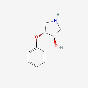 molecular formula C10H13NO2 B8328214 trans-3-Hydroxy-4-phenoxy-pyrrolidine 