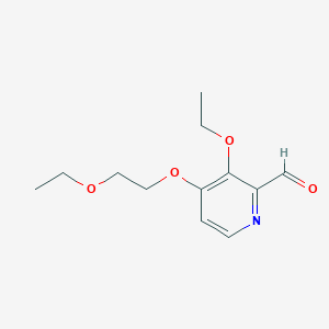 molecular formula C12H17NO4 B8328225 3-Ethoxy-4-(2-ethoxyethoxy)pyridine-2-carbaldehyde 
