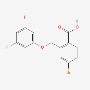 molecular formula C14H9BrF2O3 B8328243 4-Bromo-2-[(3,5-difluorophenoxy)methyl]benzoic acid 