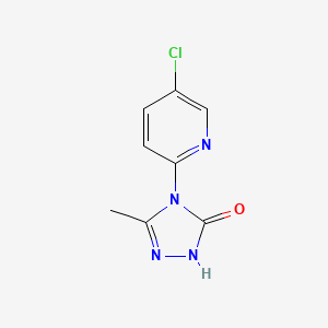 molecular formula C8H7ClN4O B8328250 4-(5-Chloropyridin-2-yl)-5-hydroxy-3-methyl-1,2,4-triazole 