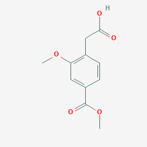 B8328299 2-Methoxy-4-methoxycarbonyl-phenylacetic acid CAS No. 156590-21-5