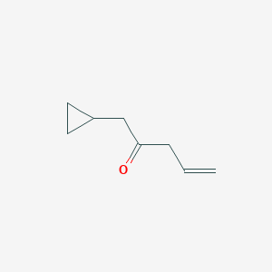 molecular formula C8H12O B8328307 1-Cyclopropylpent-4-en-2-one 