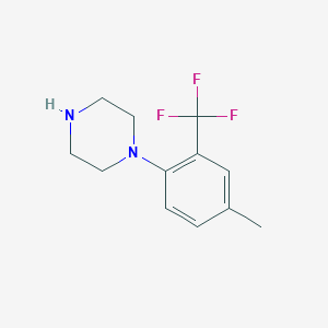 molecular formula C12H15F3N2 B8328340 1-(4-Methyl-2-trifluoromethylphenyl)piperazine 