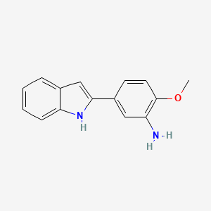 molecular formula C15H14N2O B8328352 5-(1H-indol-2-yl)-2-methoxy-phenylamine 