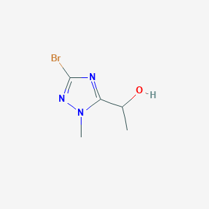 molecular formula C5H8BrN3O B8328366 1-(3-bromo-1-methyl-1H-1,2,4-triazol-5-yl)ethanol 