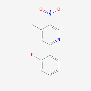 molecular formula C12H9FN2O2 B8328382 2-(2-Fluorophenyl)-4-methyl-5-nitropyridine 