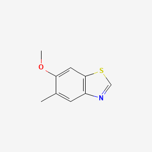 molecular formula C9H9NOS B8328394 6-Methoxy-5-methylbenzo[d]thiazole 